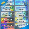 Free samples anti-counterfeit custom printed adhesive hologram QC passed sticker for brand protection